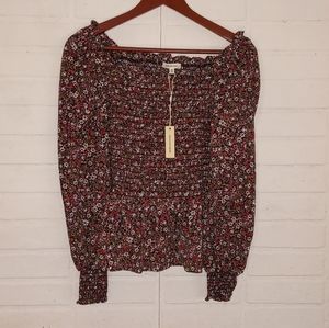 Max Studio Floral Pleasant Top